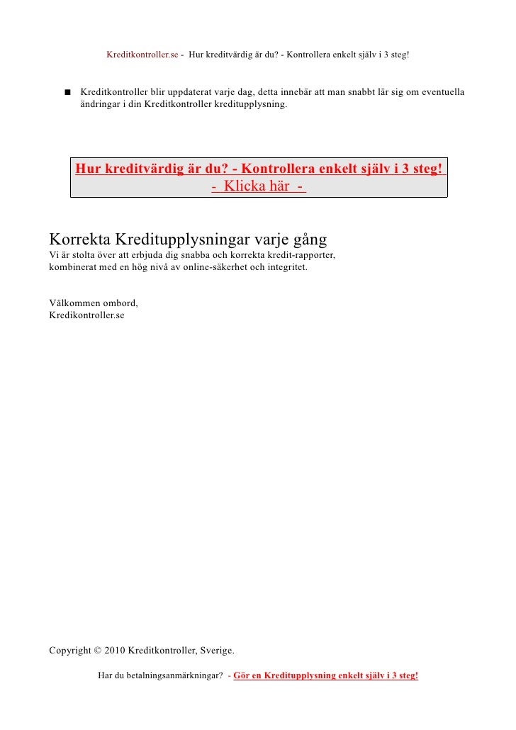 Kreditupplysning